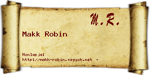 Makk Robin névjegykártya